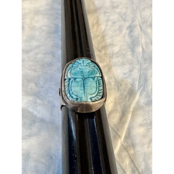 Vintage Sterling Men’s Sz 12 Scarab Ring
